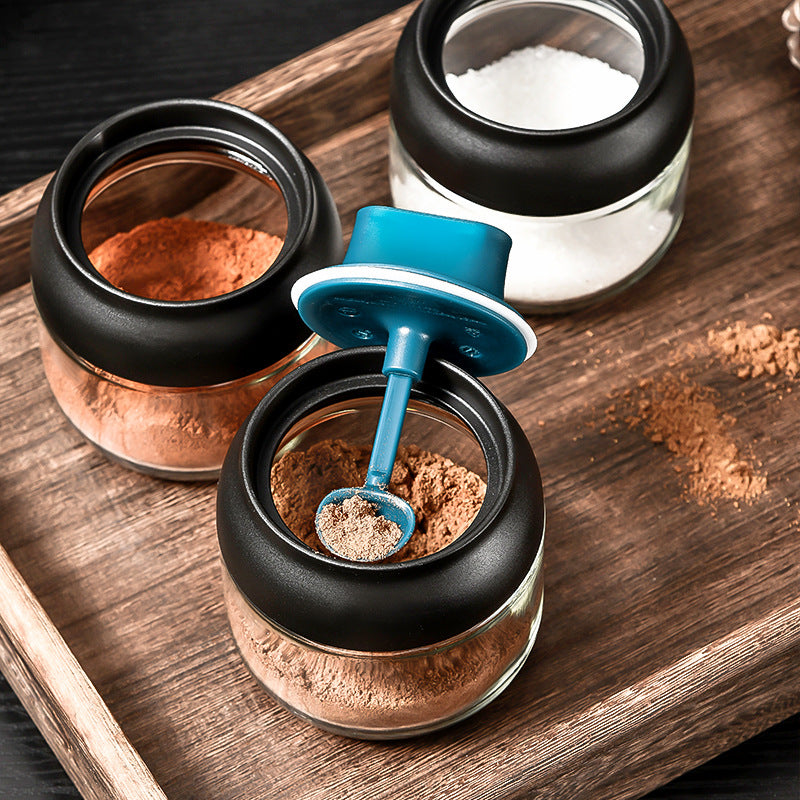Moisture-Proof Seasoning Jar and Cover Spoon Integrated